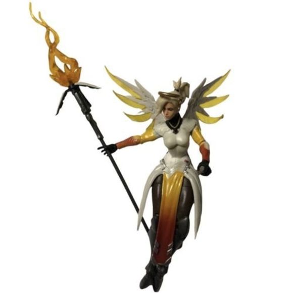 MERCY OVERWATCH ACTION FIGURE HASBRO ULTIMATES W/extra Pharah Replacements - Picture 2 of 16